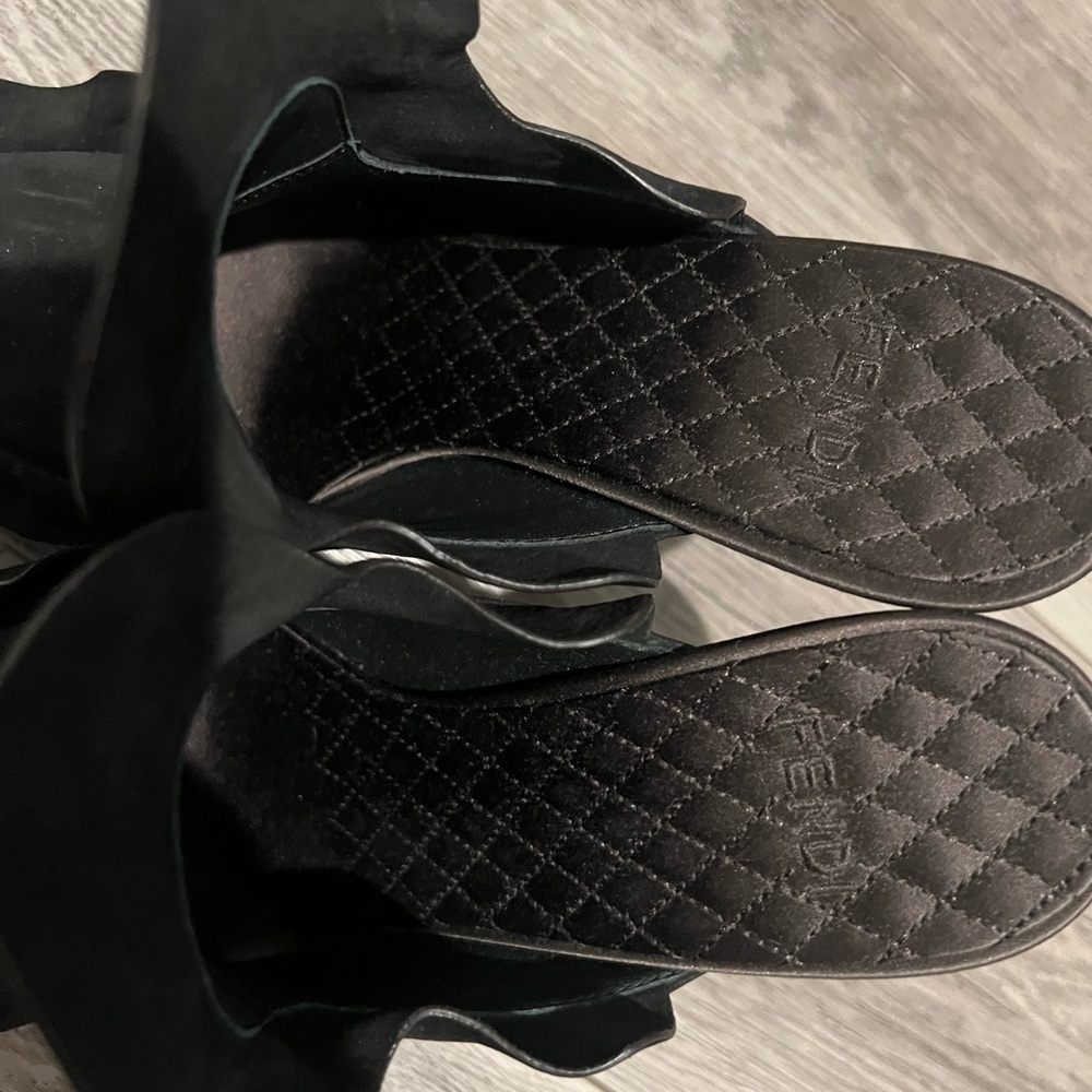 Fendi Black Ruffle Heels - Picture 3 of 7